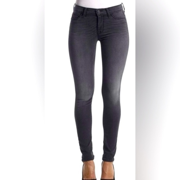 AUTHENTIC HUDSON NICO Midrise Super Skinny Jeans Size 28 X 28 BLACK THISTLE - Picture 1 of 6